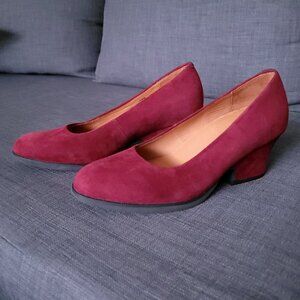 New L'Amour Des Pieds Women's Suede Jolanda Block Heel Pumps